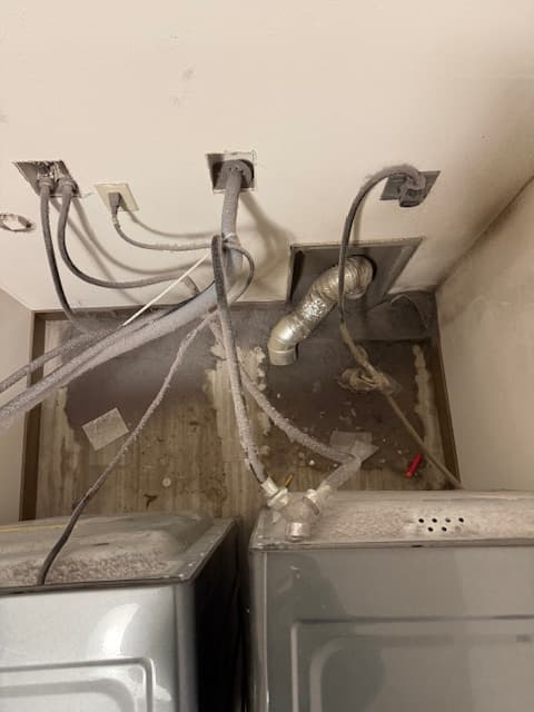 Dryer vent before cleaning from the new dryer vent set