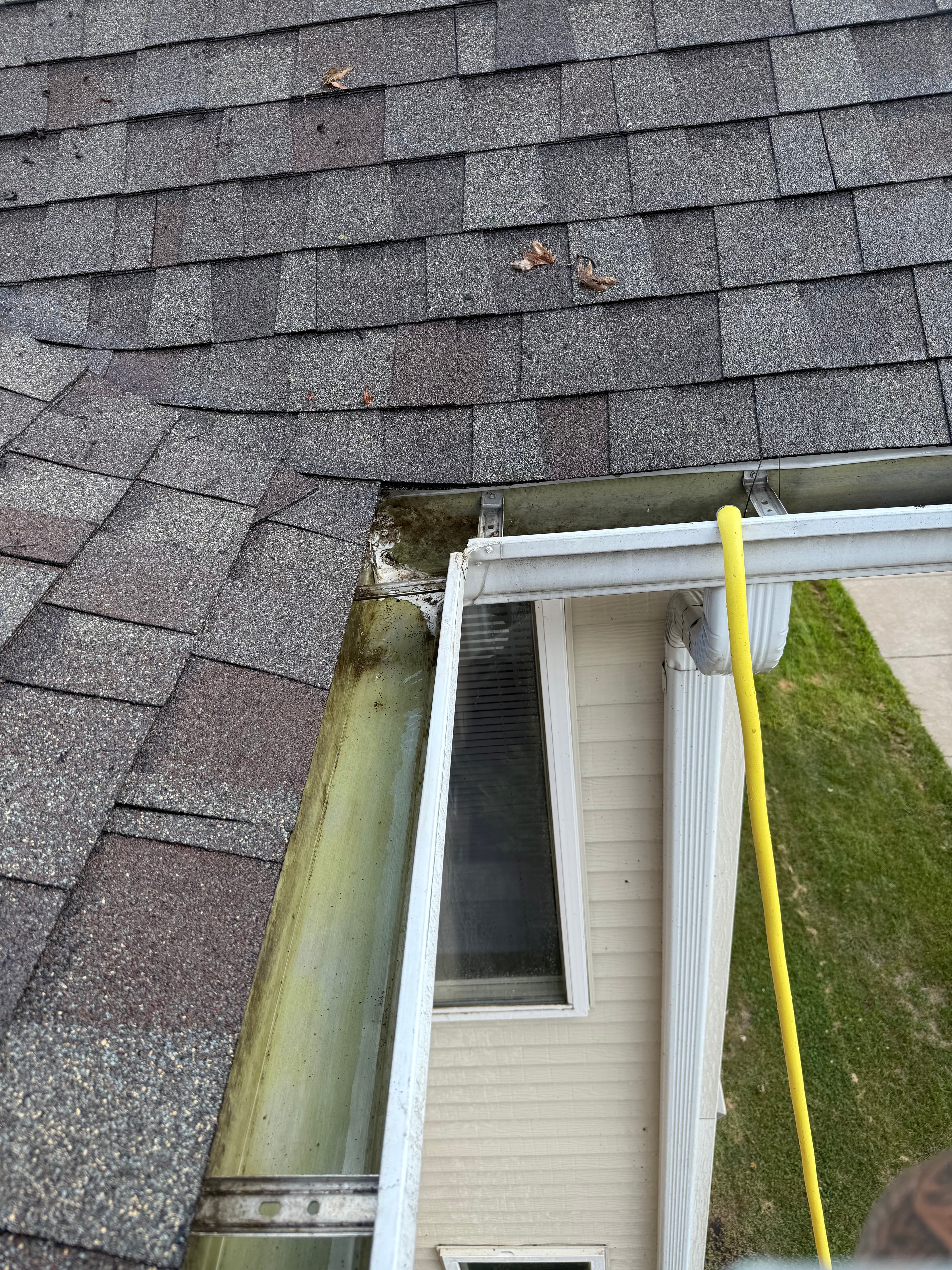 Gutter after cleaning with a clean open channel