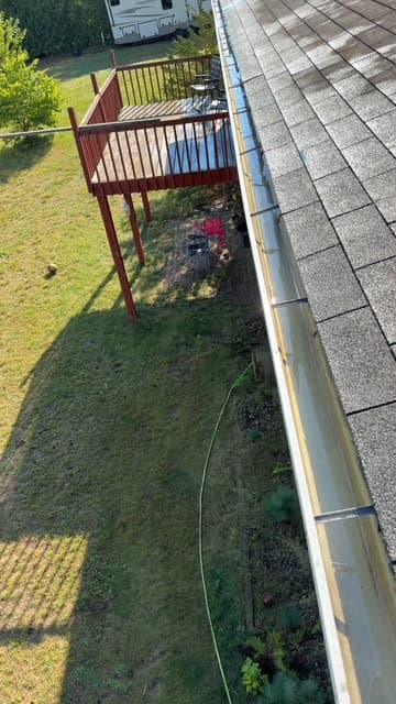 Clean gutter after service