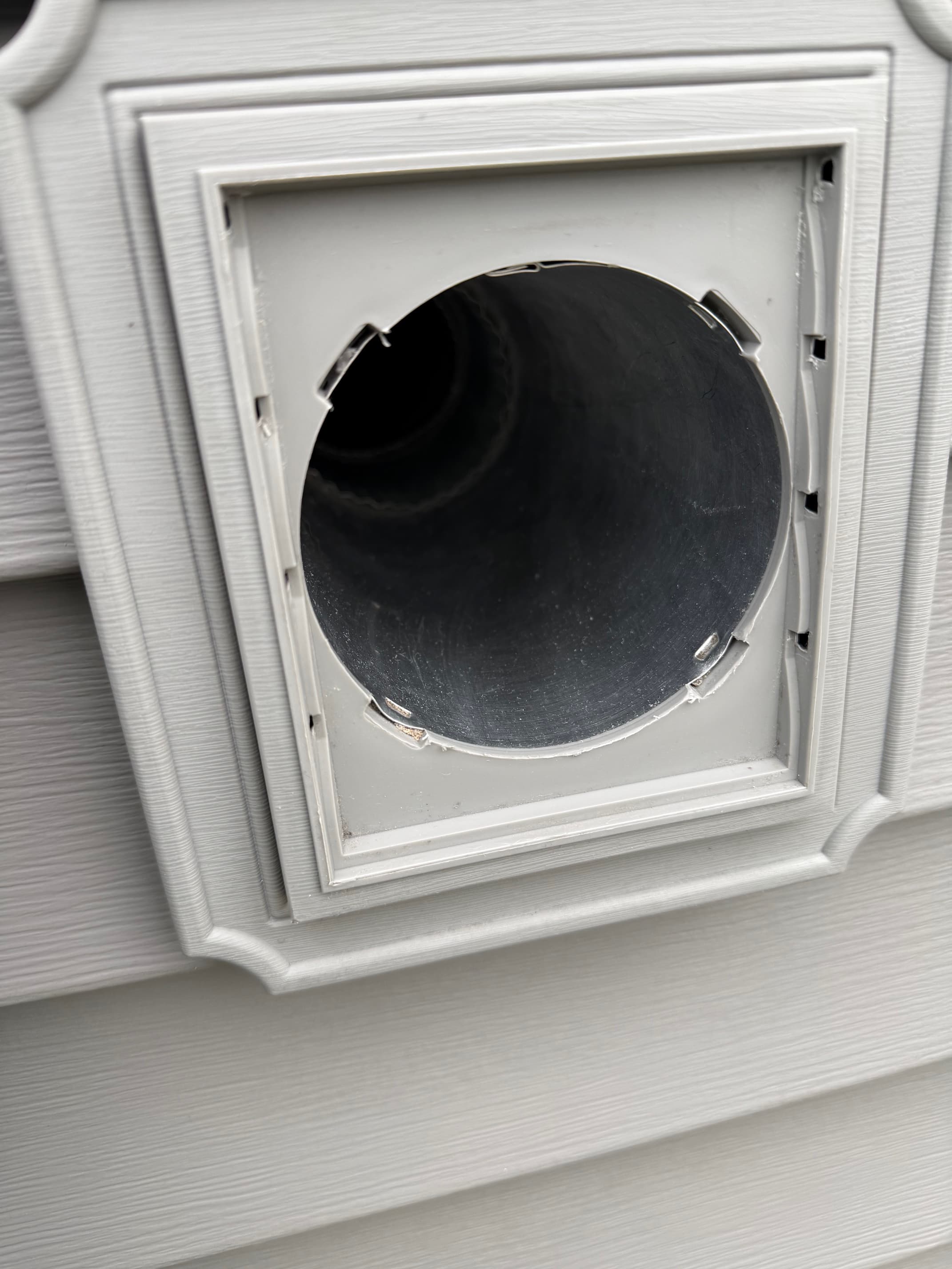 Dryer vent after cleaning with improved airflow path