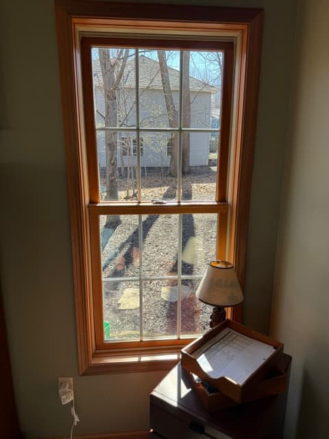 Window after professional cleaning from the new window set